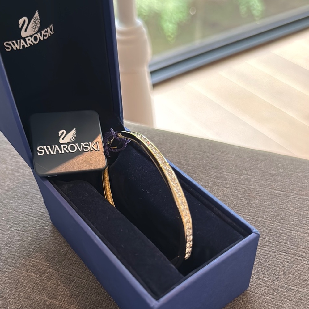 Swarovski Gold Crystal Bangle Bracelet